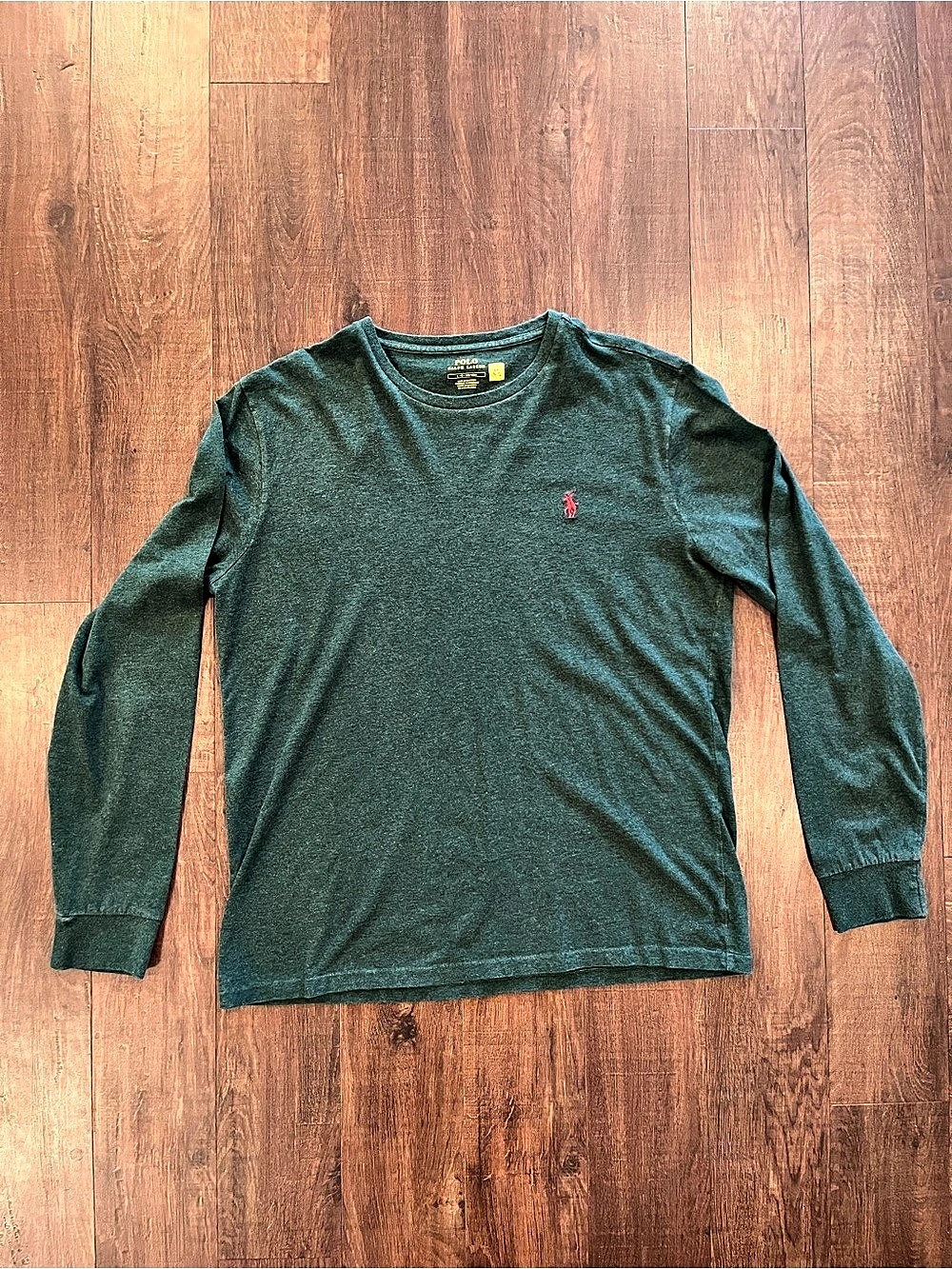 Polo Ralph Lauren Long-Sleeve Crewneck T-Shirt Green Large